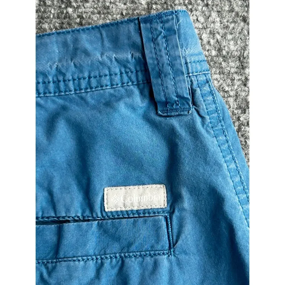 Columbia Men's Blue Stretch Casual Chino Shorts Size 32